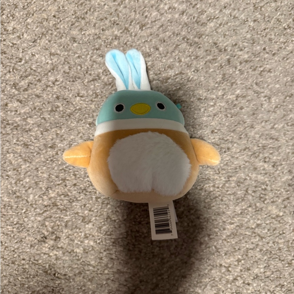 Squishmallows Plush Bird with Blue and Tan Colors
